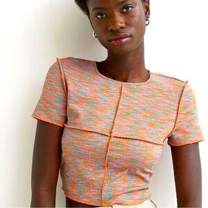 H&M Multicolor Crop Top